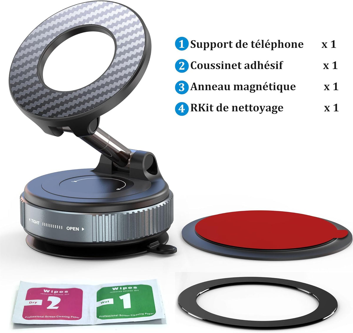 Support magnétique pour téléphone